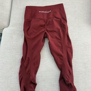 Alphalete Burgundy Leggings